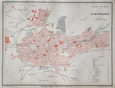 Plan ancien de la ville de Saint Etienne