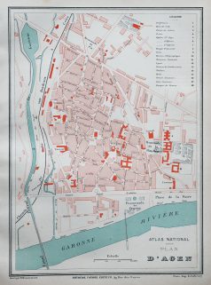 Plan ancien de la ville d'Agen