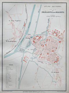 Plan ancien de la ville de Chalons sur Marne