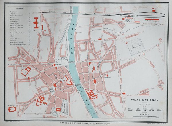 Plan ancien de la ville de Laval