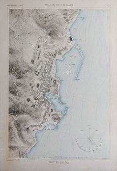 Carte marine ancienne du port de Bastia