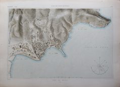 Carte marine ancienne du port de Bougie