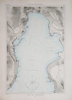 Carte marine ancienne du port de Villefranche-sur-Mer
