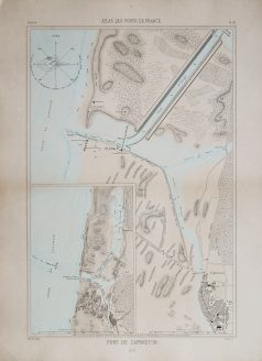 Carte marine ancienne du port de Capbreton