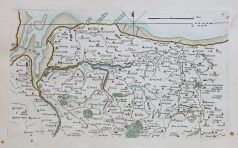 Carte marine ancienne des côtes de Normandie