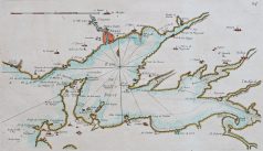 Carte marine ancienne de la rade de Brest