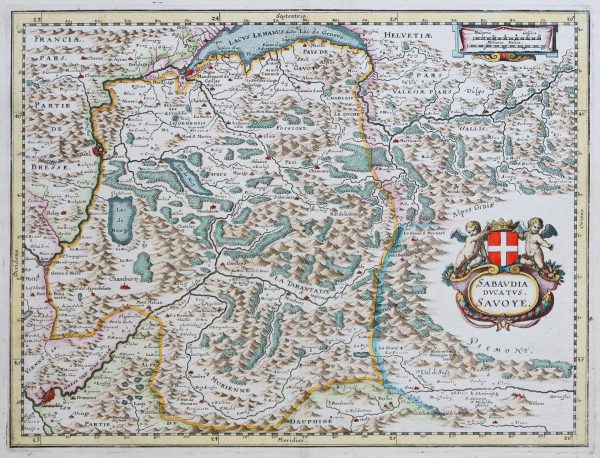 Carte géographique ancienne de la Savoie