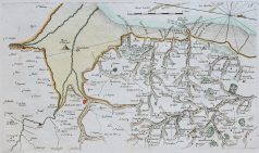 Carte marine ancienne de la baie du Mont St Michel