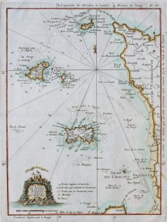 Carte marine ancienne de Granville et Jersey