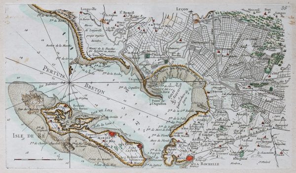 Carte marine ancienne de l’Ile de Ré