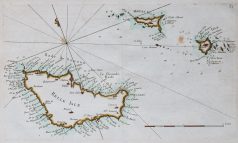 Carte marine ancienne de Belle-Ile-en-Mer