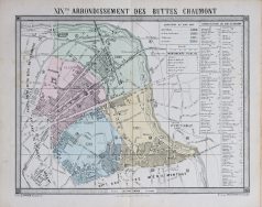Plan ancien du 19e arrondissement de Paris
