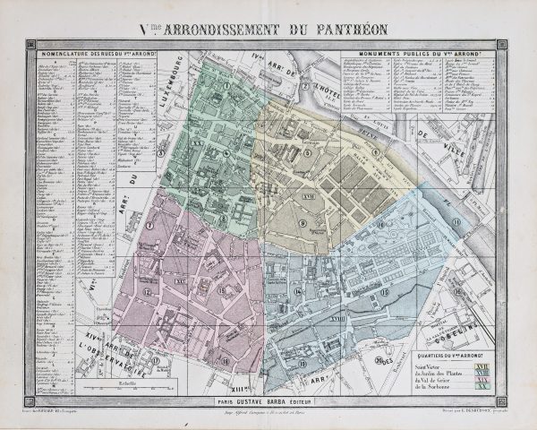 Plan ancien du 5e arrondissement de Paris