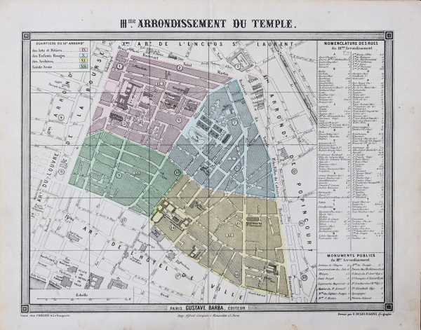 Plan ancien du 3e arrondissement de Paris