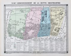 Plan ancien du 18e arrondissement de Paris