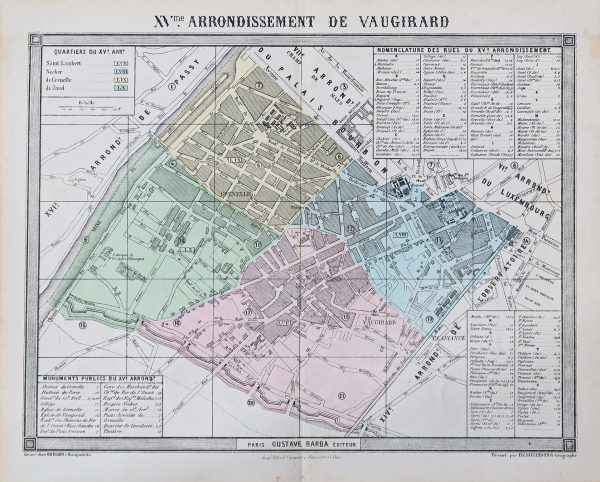 Plan ancien du 15e arrondissement de Paris