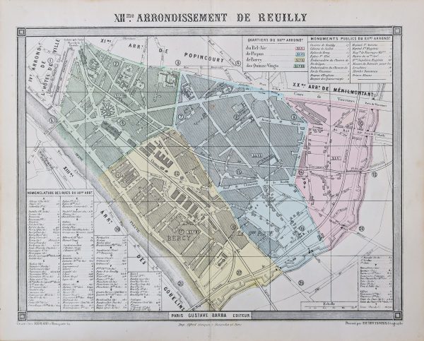 Plan ancien du 12e arrondissement de Paris