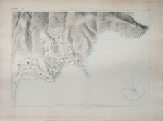 Carte marine ancienne du port de Bougie