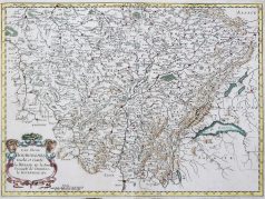 Carte géographique ancienne des deux Bourgognes