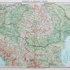 Carte géographique ancienne de la Roumanie