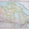 Carte géographique ancienne du Canada