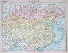 Carte géographique ancienne de la Chine