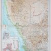 Carte géographique ancienne de l'Afrique du Sud