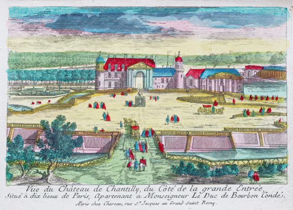 Gravure ancienne du Château de Chantilly