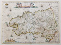 Carte géographique ancienne de la Bretagne
