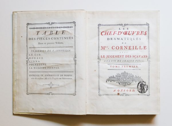 CORNEILLE et Pierre & Thomas - Les chefs d’œuvres dramatiques de Mrs. Corneille
