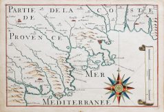 Carte Marine ancienne des côtes de Provence