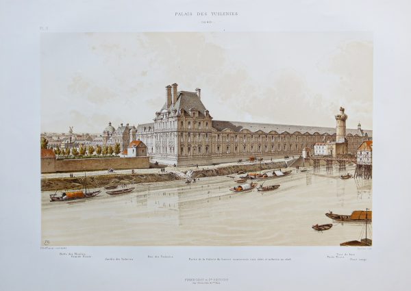 Gravure ancienne du Palais des Tuileries