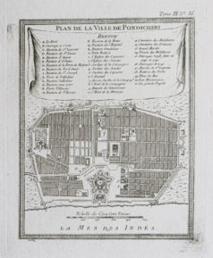 Plan ancien de Pondichéry