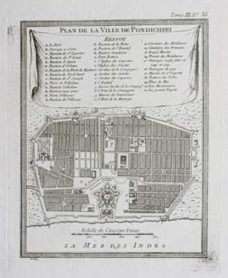 Plan ancien de Pondichéry