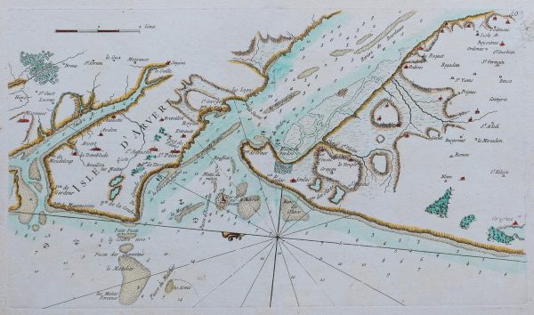 Carte marine ancienne de la Presqu’île d’Arvert