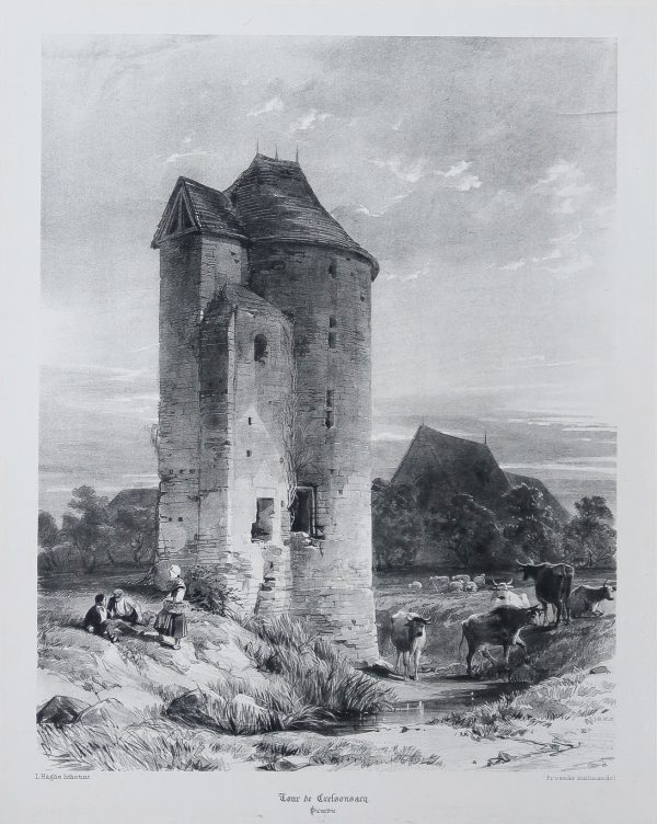 Gravure ancienne de Cressonsacq