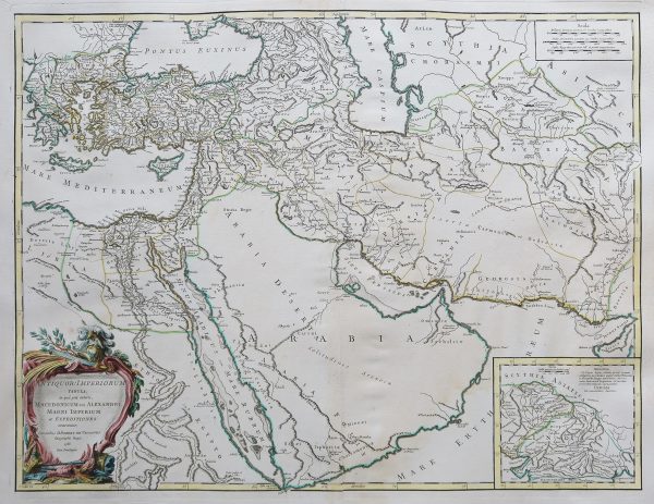 Carte géographique ancienne de l’Empire d’Alexandre le Grand