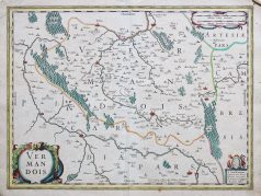 Carte géographique ancienne du Vermandois