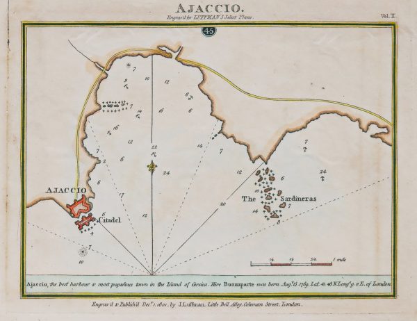 Carte marine ancienne d’Ajaccio