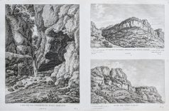 Gravure ancienne de la caverne du Pont Morand