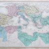 Carte marine ancienne de la mer Méditerranée