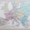 Carte géographique ancienne de l’Empire français en 1812
