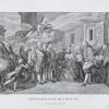 Gravure ancienne de la convalescence de Louis XV