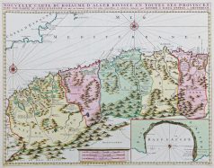 Carte géographique ancienne du Royaume d’Alger