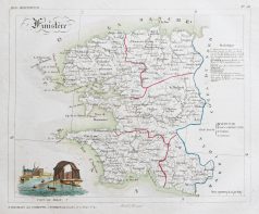 Carte ancienne du département du Finistère