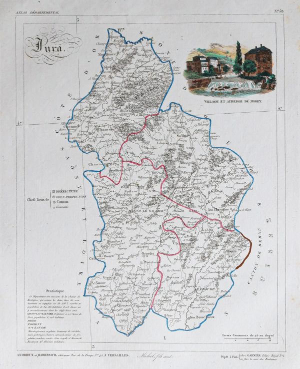 Carte ancienne du département du Jura