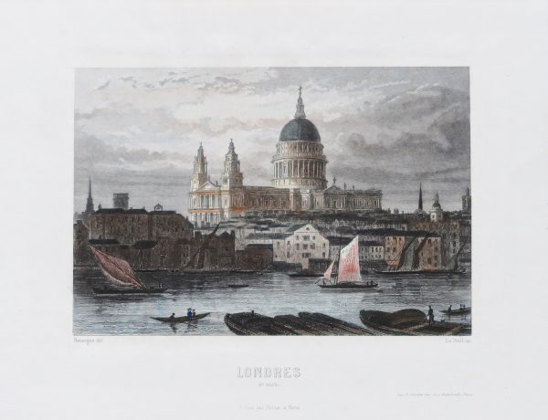 Lithographie ancienne de Londres