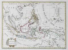 Carte géographique ancienne de l’Océanie occidentale