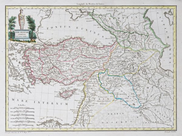 Carte géographique ancienne l’Asie mineure
