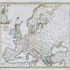 Carte géographique ancienne de l’Europe